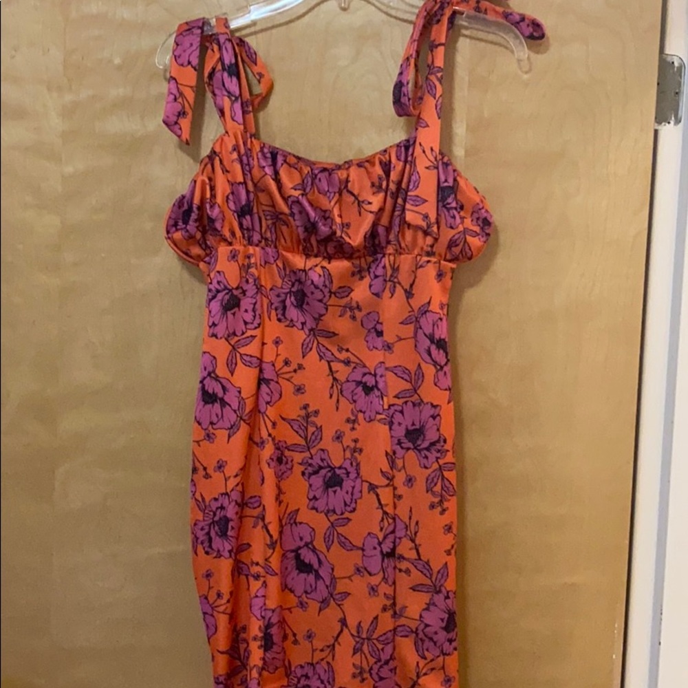 ASOS satin bodycon mini dress in floral print